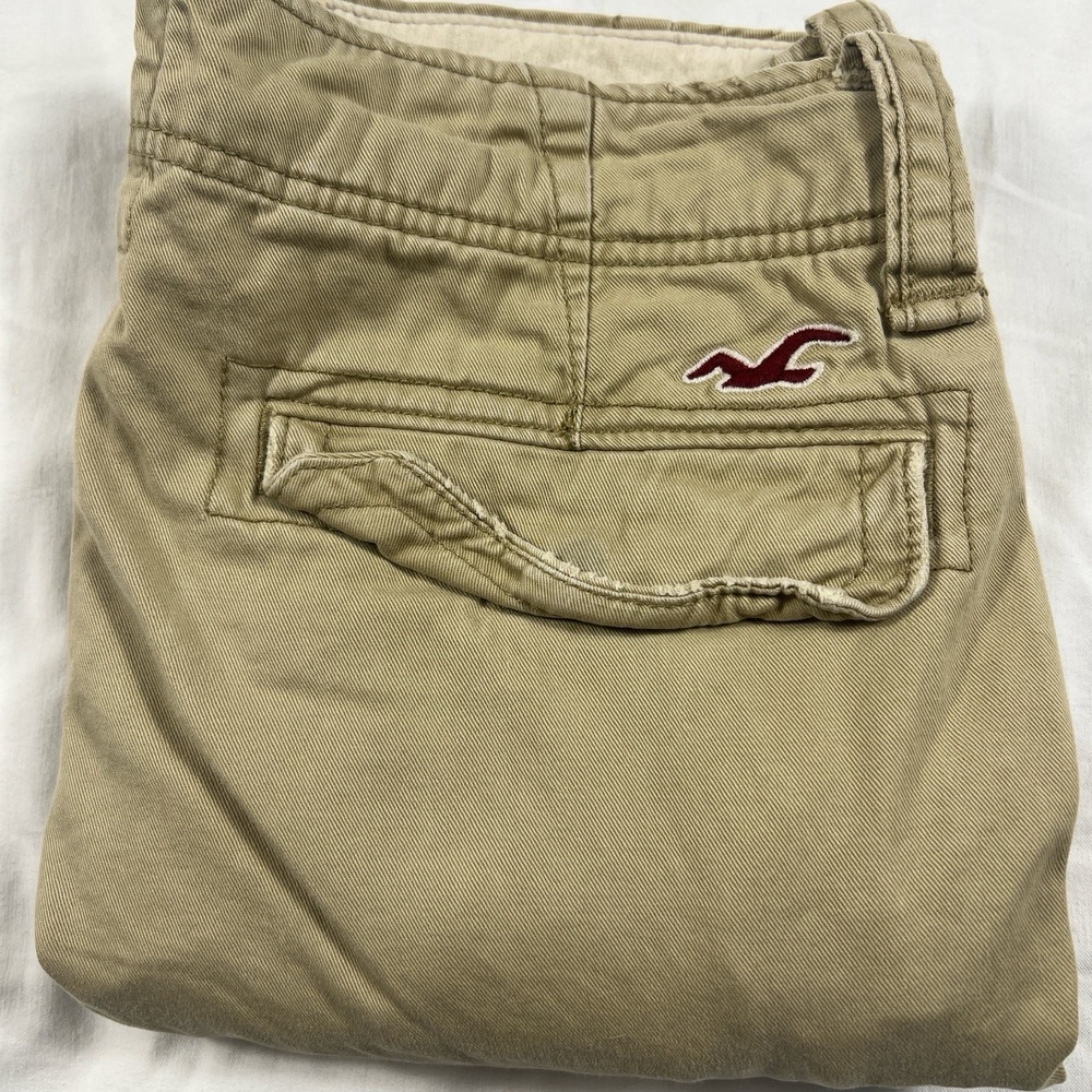 Hollister Co Men's Cargo Shorts ,Size 30,Khaki, Button Fly